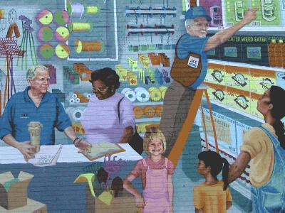 Hardware Store Mural, detail Hardware Store Mural, detail