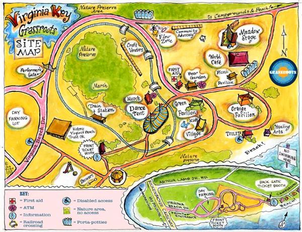 Virginia Key Festival Site Map
