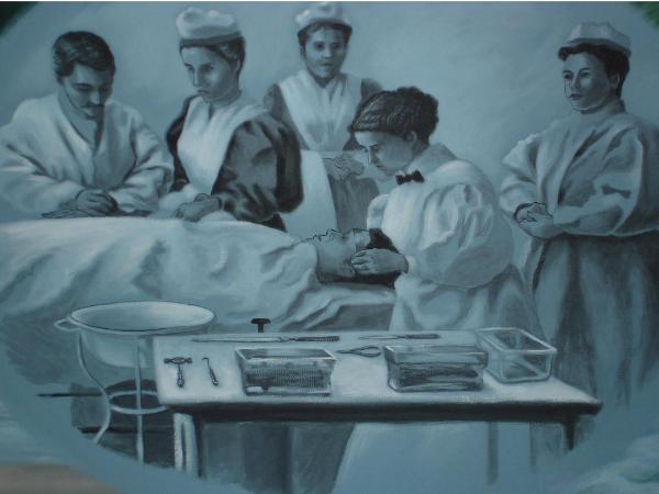 Nursing History Mural, detail (Hospital Nursing)