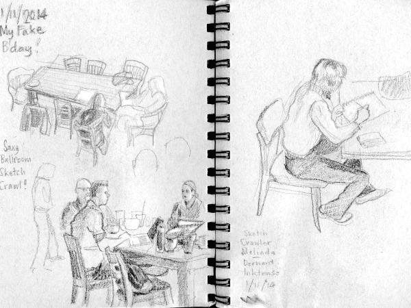 Saxy Ballroom Sketch Crawl