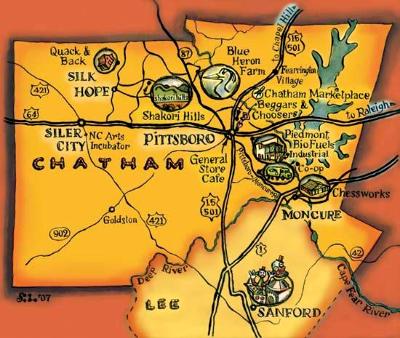 Map of Chatham Co., color version Map of Chatham Co., color version