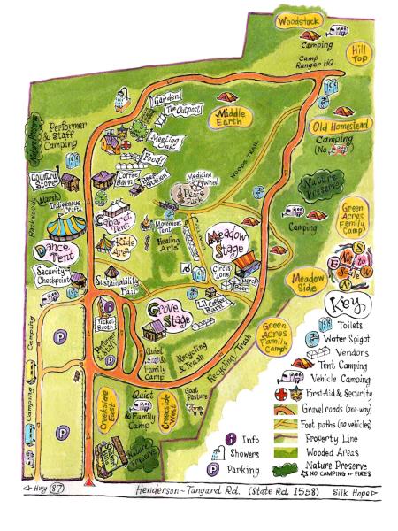 Shakori Hills Site Map